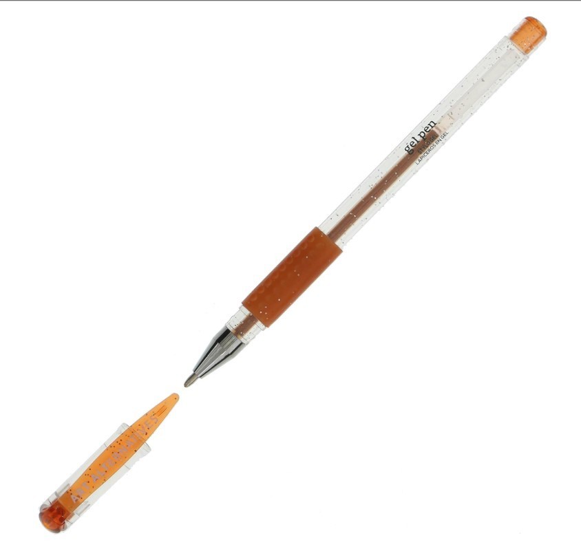 Gel Pen, Glitter Khaki – Ballpoint – Non-Smear + Quick Dry – Writing, Drawing