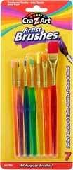 All-Purpose Artist Brushes – 7 Count Set with Flagged Bristles for Acrylic Paint