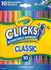 Clicks Retractable Tip Markers (10Ct), Washable Cone Tip Art Marker Set, Easter