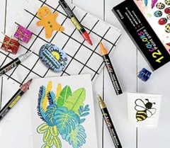 Emooqi Paint Pens, Paint Markers 12 Colors (3mm) Oil-Based Painting Pen