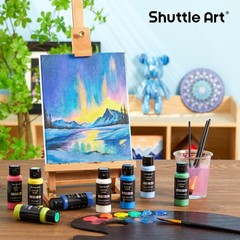 Color Change Acrylic Paint Set 16 Colors Shimmering Iridescent Artist Craft