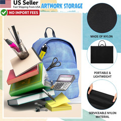 2 Pack Abbylike 48×36″ Art Portfolio Bag Waterproof Nylon Drawing Storage Case