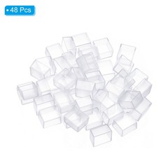 2ml Watercolor Pans, 48 Pack Empty Half Pans Watercolor Tins Style 1, Clear