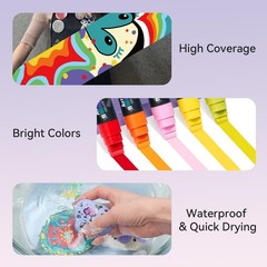 30 Color Acrylic Jumbo Markers 15mm Jumbo Felt Tip, Acrylic Paint Pens for Ro…