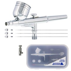G222 Multi-Purpose Dual-Action Gravity Feed Airbrush Gun Set for Model Painti…