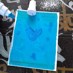 MODIFIED SEA BLUE Uni Paint Marker PX-30 Broad Chisel Tip 8mm Graffiti Supplies