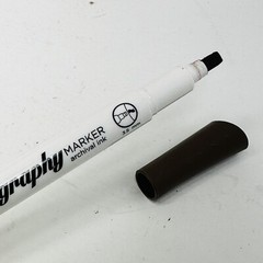 Calligraphy Marker Archival Ink 2.0mm & 3.5mm Brown Hampton Art 6pc Lot