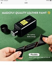 White Leather Paint Set, Magicfly White/Glow Green For Acrylic & Leather Shoes