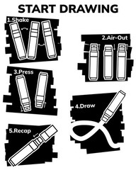JusArt 4-Pcs White Jumbo Acrylic Markers, Dual Tip (15/0.7mm), Multi-Surface