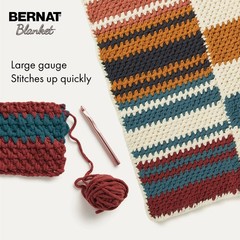 Blanket Yarn Dark Grey Bernat Chunky Knit Crochet Worsted Weight
