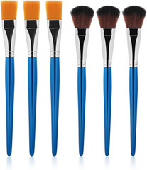 6Pcs Mop Brush for Acrylic Painting, 1 Inch Oval Blending Paint Brushes for Acry