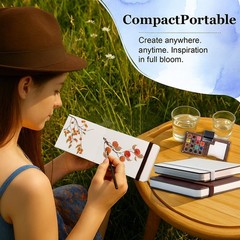 2 PCS Watercolor Sketchbook Journal 3.5×5.5 Inch 140lb/300gsm Travel Book