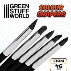Colour Shaper -Size #6 – BLACK FIRM – 5pcs – Silicon Brushes – Painting Supplies