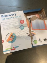 Discovery Kids Tracing Tablet Illuminated LED Toy 34 Piece Built In Storage New