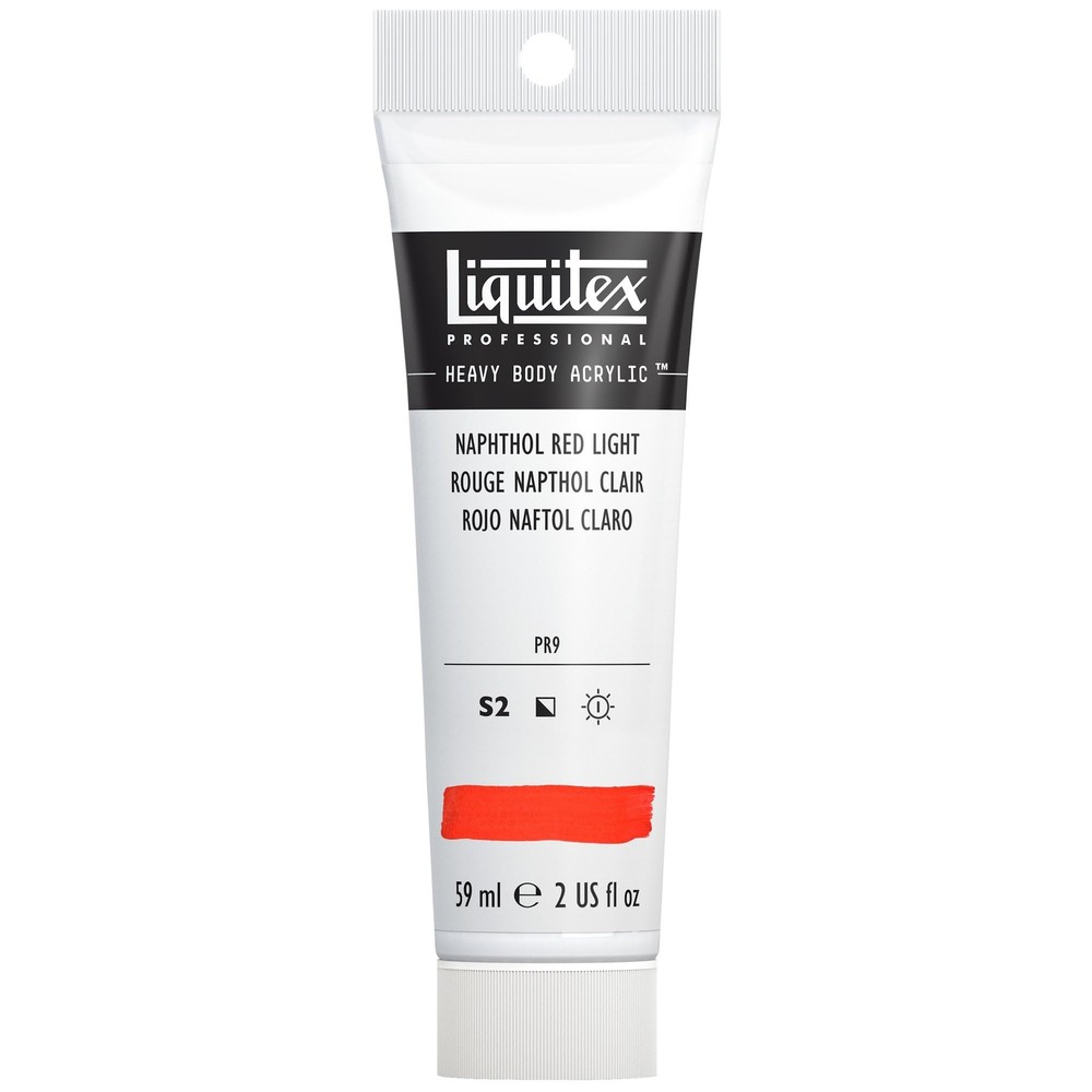 Professional Heavy Body Acrylic Paint 2-oz Tube Naphthol Red Light Color