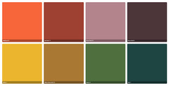 Unison Colour Artists Hand Made Soft Pastels Autumn Colour Mini Set 8pc