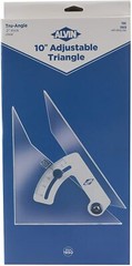 ALVIN 110C Tru-Angle, Adjustable Triangle, Aluminum Thumbscrew – 10 Inches NEW