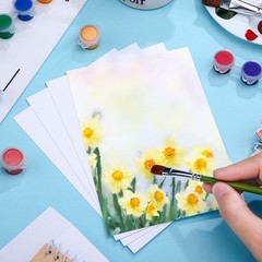 100 Sheets White Watercolor Paper Bulk 140 Lb 300 GSM Cold Press 5×7 Inch