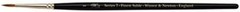 Kolinsky Sable Watercolor Brush #1 with Polished Handle and Flagged Bristles