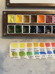 Winsor & Newton Professional Watercolor Curated Set 24 Half Pans in wood palette