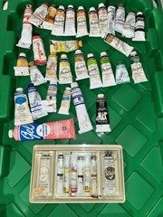 Mixed Vtg Oil Paint Lot Grumbacher Pre-Tested Winsor Newton, Le Franc Bourgeois