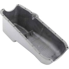Polished Aluminum Stock Oil Pan for Small Block Chevy – Model R8442