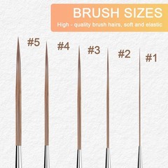 Long Liner Brushes – 5pcs Ox Ear Hair Detail Paint Brushes Extra Long Fine Po…