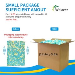 Bean Bag Filler 30lb Shredded Memory Foam Stuffing Multi Color BBF30-US 30lbs