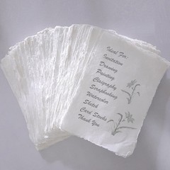 Recycled Handmde Cotton Rag Paper with Deckle Edge – Pack of 90 – Sample Pack