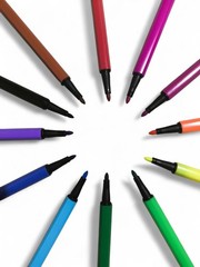 Easynote Washable Fibre Tip Pens 12 Pack Colour Marker Set Kids Colouring Art