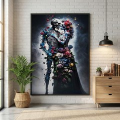 Diamond Art Kits for Adults, Eternal 12x16inch, 30x40cm, Skull Corpse Bride