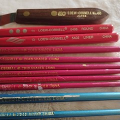 Loew-Cornell Paint Brush Lot 18pc Vintage Germany La Corneille 7350 435 2048