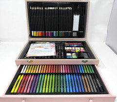 iBayam 150-Piece Deluxe Wooden Storage Box & Art Set for All Ages