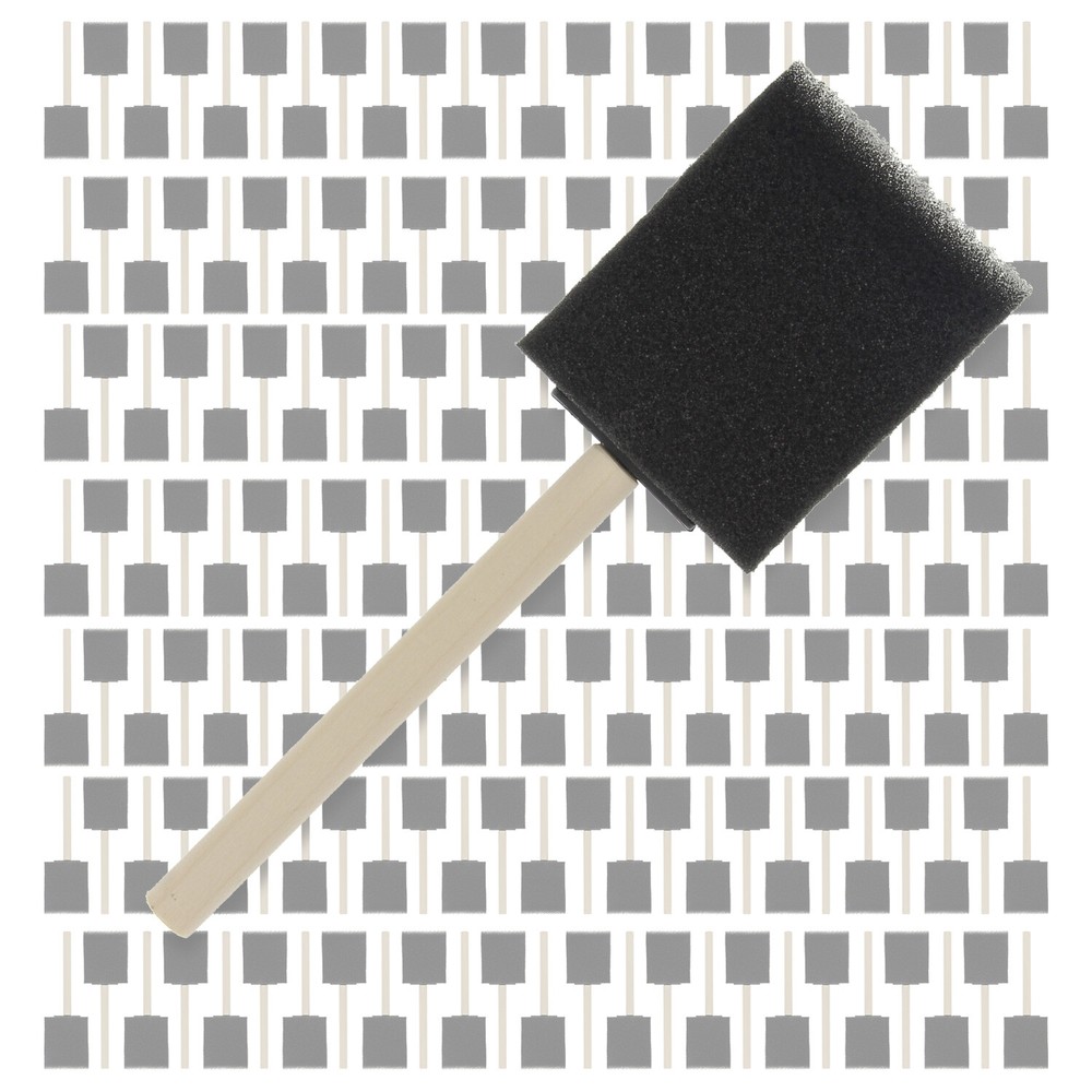 480 Pack – 2″ Foam Sponge Paint Brush Set Wood Handle Craft Touch Up Stain