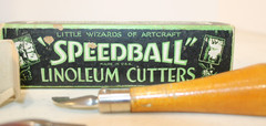 Vintage Speedball Linoleum Cutter No. 1 Boxed with Blades
