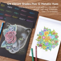 Shuttle Art 136 Coloured Pencils Soft Core Colouring Pencils Set for Adult