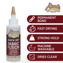 Fabric Glue Quick Dry Permanent Bond Clear 4 fl oz Aleene s 32299 Aleenes Fusion