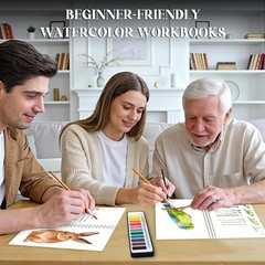 2Pcs Watercolor Workbook BeginnerFriendly Watercolor Workbook with Step by St…