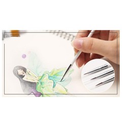 3Pcs Weasel Hair Brush Pen Fine Detail Nail Art Stroke Watercolor Paint Oil Set
