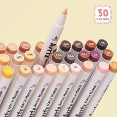 30 Colors Skin Tone Acrylic Paint Pens – Brush Tip Markers for Art, DIY Crafts,