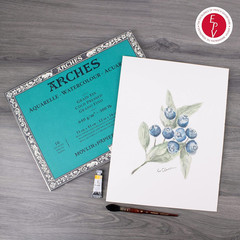 Premium Watercolor Paper Block, Cold Press, 12″x16″, 300 lb, 10 Sheets