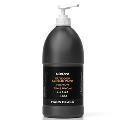 Nicpro Black Large Outdoor Acrylic Paint Set (69 oz, 2040 ml) Rich Art Painti…