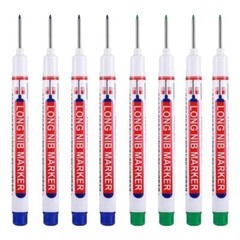 8Pcs/Set 20Mm Deep Hole Long Nib Head Markers for Metal Perforating Pen