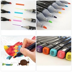 80/set Colors Markers Graphic Drawing Painting Alcohol Art Dual Tip Sketch Pens