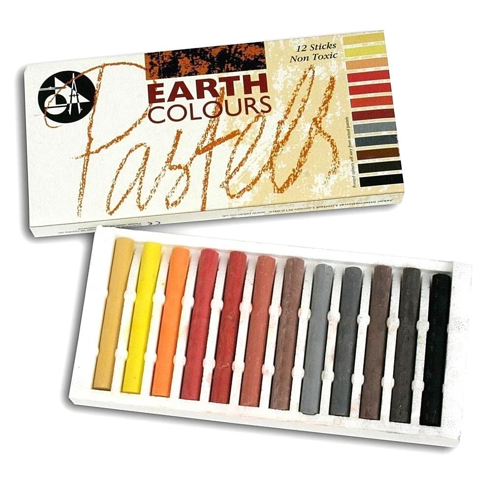 12 Set Jakar Assorted Earth Colour Artist Pastels Art Sketching Drawing Sticks