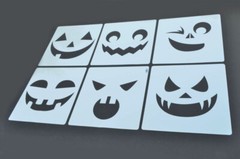 Halloween Pumpkin Stencils Jack o’Lantern Airbrush Spray Painting (18 PCS)