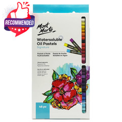 Water Soluble Oil Pastels 48 Count Pack Watercolor Art Set Premium Artist Grade