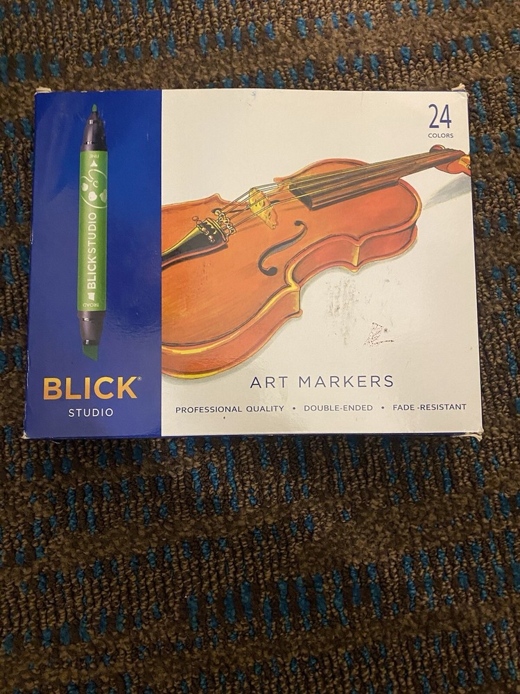 NEW Blick Studio Marker Set Assorted Colors Set of 24 Double-Ended