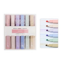 6Pack Multiple Colors Soft Marker Pen 4mm Nib Fluo Pen Smooth Writing Marking C