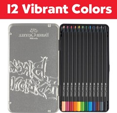 Faber-Castell – Black Edition Supersoft Multi-Colour Pencils – 12pk In Tin Case